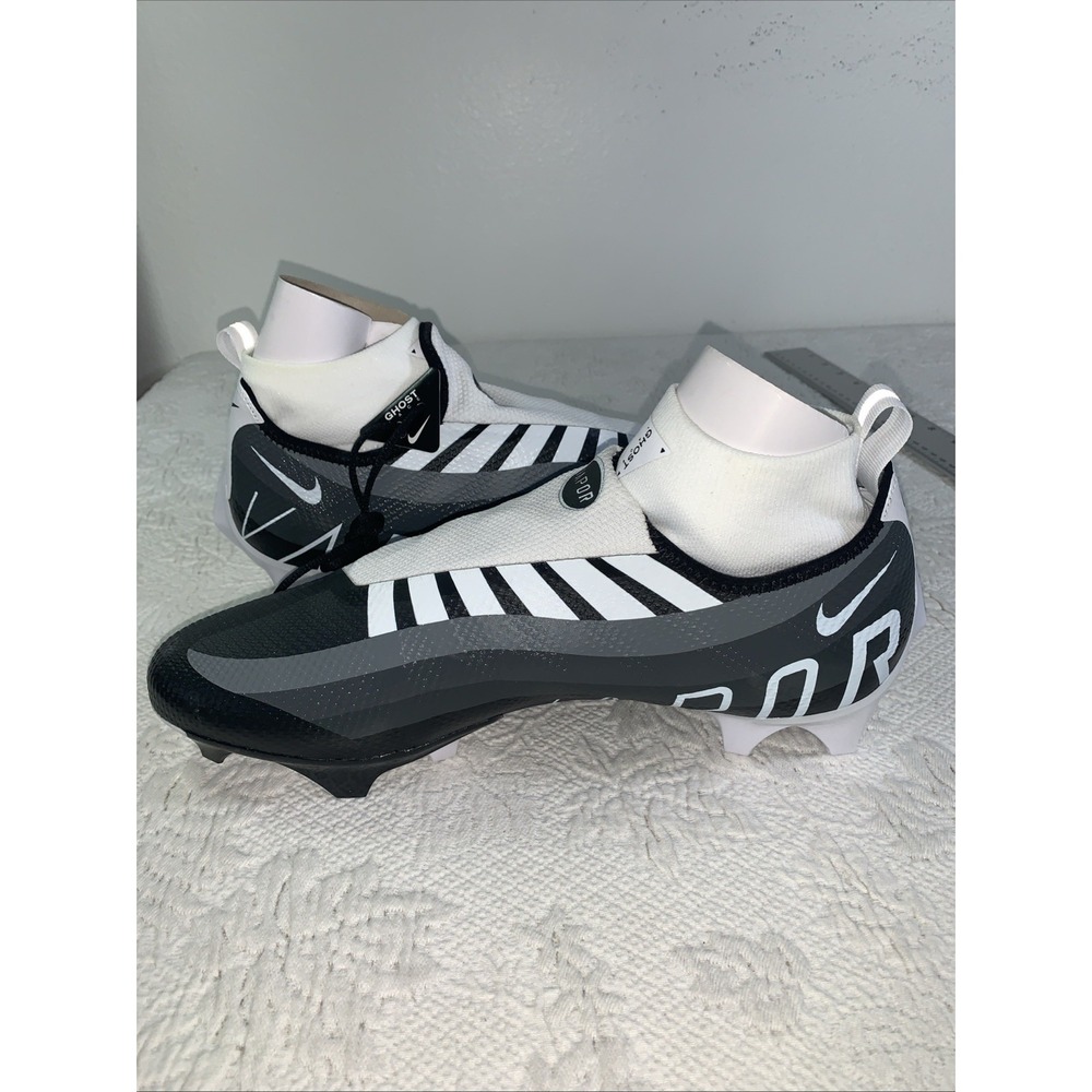 Nike Vapor Edge Pro‎ 360 Football Cleats Lightweight Ghost Lace Black-White 11.5